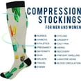 thumbnail image 4 of Coolnut 2 Pack St.Patrick's Day Clover Compression Socks for Women Men, Knee High Stockings for Athletic Sports,Running,Travel, 4 of 7