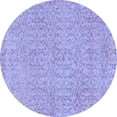 thumbnail image 1 of Ahgly Company Indoor Round Abstract Blue Contemporary Area Rugs, 7' Round, 1 of 4