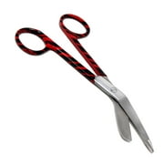Red Zebra Pattern Handle Color Lister Bandage Scissors 5.5"