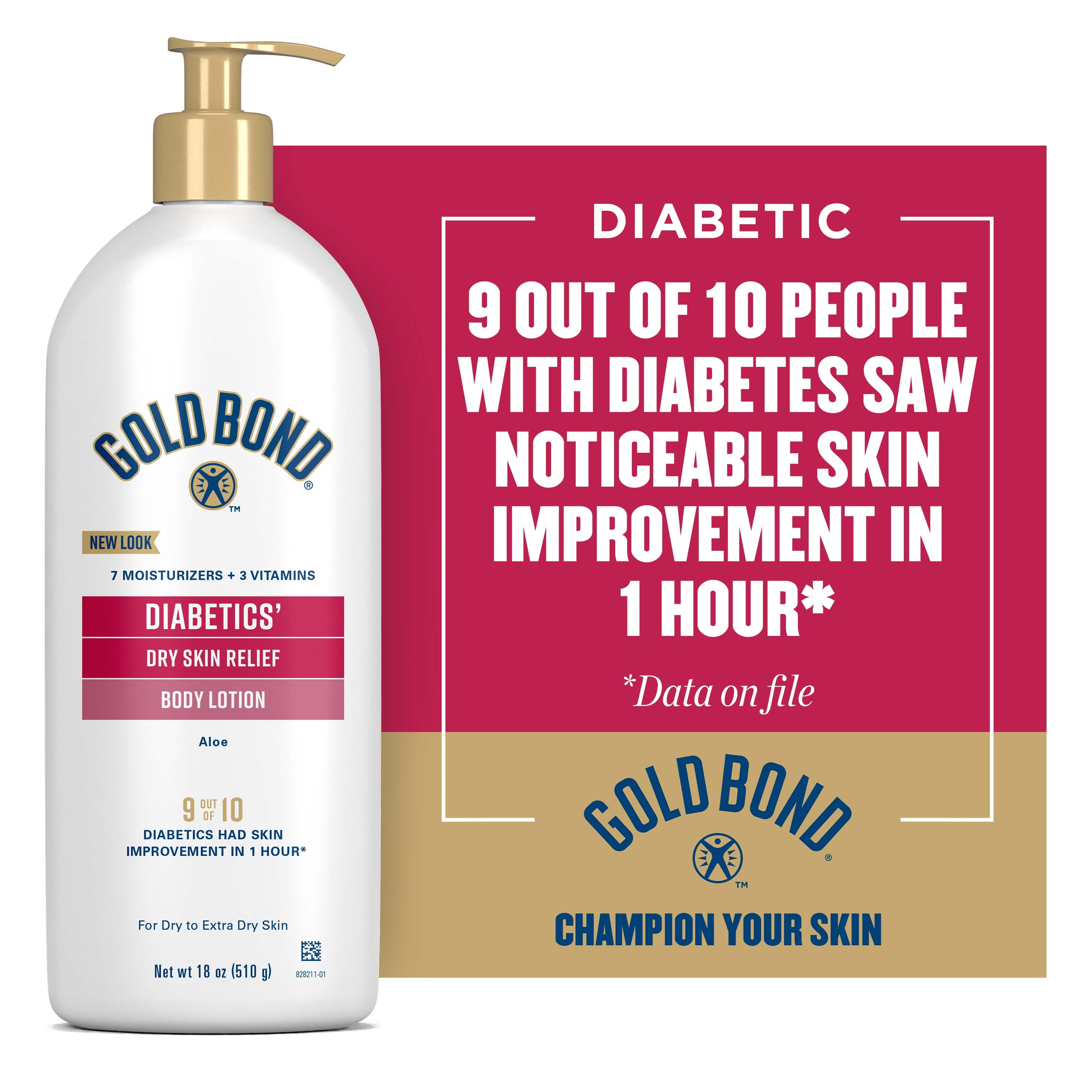 Gold Bond Diabetics' Dry Skin Relief Body Lotion, 18 oz., With Aloe