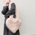 thumbnail image 1 of Bolso bandolera para mujer Bolso de compras de gran capacidad Bolso de invierno para niñas (Rosa claro), 1 of 6