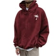 thumbnail image 1 of QIPOPIQ Men's Graphic Print Long Sleeve Drawstring Hoodie Pullover Sweatshirt Clearance, 1 of 4