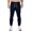 Navy, variant on Fgnfyis Men's Gym Pants Workout Running Athletic Joggers Slim Fit Sport Track Pants with Zipper Pockets Pants for Men Army Green XXXL