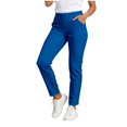 thumbnail image 3 of Women's High Waisted Stretchy Ankle Pants, Straight Leg Pull on Yoga Work Trousers with Pockets, Casual Daily Wear or Office, Breathable and Comfortable Blue M, 3 of 10