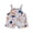 Blue, variant on BemeyourBBs Newborn Baby Boy Girl 4th of July Outfit Summer Rompers Overalls Patriot Independence Day Clothes Fourth of July Flag Fireworks Print Sleeveless Overalls Bodysuits Jumpsuits Shorts