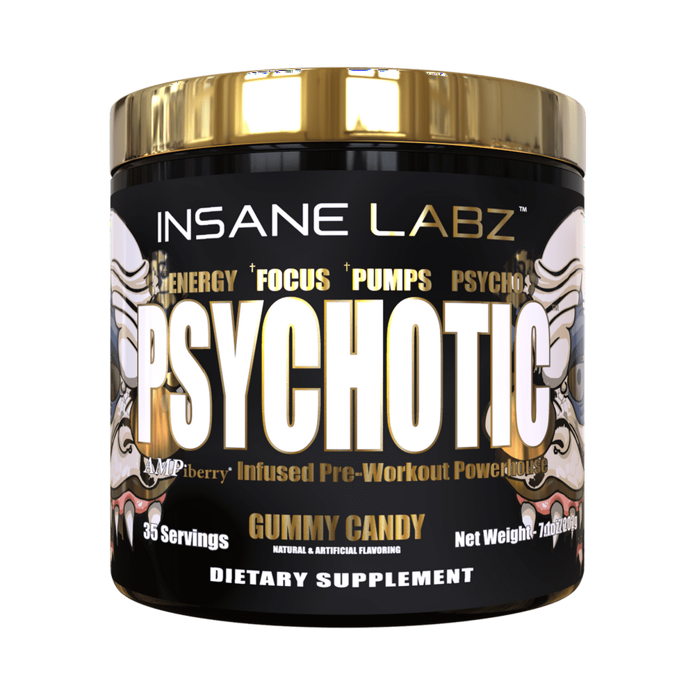 Psychotic Gold Pre Workout Gummy Candy 35 Servings