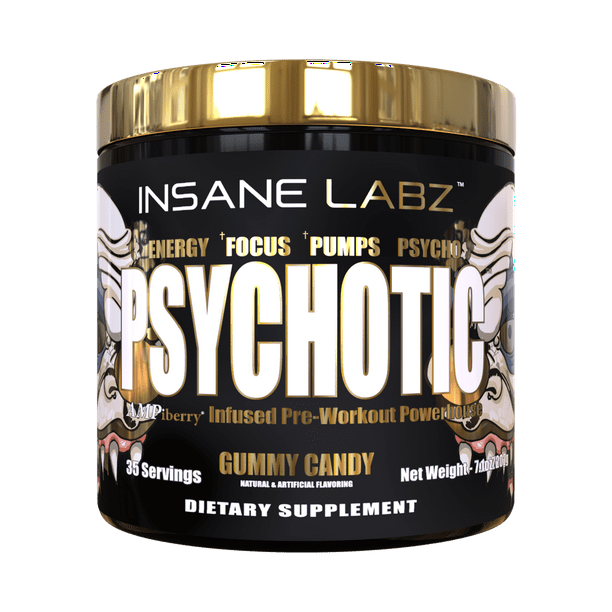 Psychotic Gold Pre Workout Gummy Candy 35 Servings