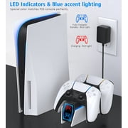 PS5 Controller Charger Station, OIVO Charging Dock for PS5 Dualsense & Edge Controller with Fast Charging AC Adapter