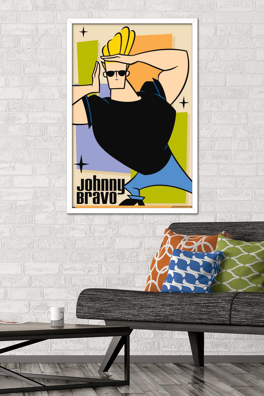 Johnny Bravo - Pose Wall Poster, 22.375" x 34", Framed