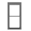 HO 1/1 Dbl Hung Window 26"w x 56"h (12) (D)