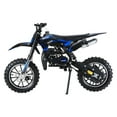 thumbnail image 4 of Mini Kid Dirt Bike, 49CC 2-Stroke Gas Powered Motorcycle with Off-Rode Tire, Front Rear Disc Brakes, Shock Absorption Pocket Motorbike, Up to 25 Mph, Max Load 330 LBS-Blue, 4 of 8