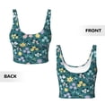thumbnail image 5 of Picia Floral Sports Bra for Women,Padded Strappy Sports Bras Medium Support Yoga Bra with Removable Cups,Running Yoga Bra-, 5 of 9