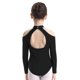 thumbnail image 4 of IEFiEL Tutu niñas Ballet Ropa de baile fuera del hombro espalda recortada bailarina gimnasia leotardo niños Turnpakje trajes de baile lírico, 4 of 5