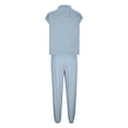 thumbnail image 4 of FAIWAD Womens 2 Piece Outfits Lounge Sets Cap Sleeve Sweater Tops with Pants 2024 Summer Sweater Sets, 4 of 4