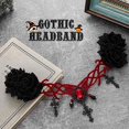 thumbnail image 2 of Gothic Black Crown Floral Headband for Women, 2 of 6