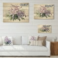 thumbnail image 4 of Designart "A Symphony of Purple and Green Lilies I" Floral Print on Natural Pine Wood, 4 of 5