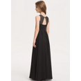 thumbnail image 2 of Drtj Kid Teen Girls Bridesmaid Dress A-line Scoop Floor-Length Chiffon Sleeveless Dress, 2 of 5