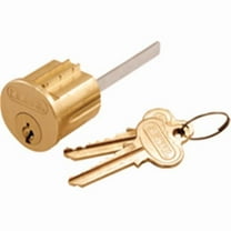 Replacement Deadbolt Cylinder in Brushed Brass Finish