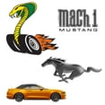 thumbnail image 4 of Ford Mustang Vinyl Large Deluxe Stickers Variety Pack - Laptop, Water Bottle, Scrapbooking, Tablet, Skateboard, Indoor/Outdoor - Set of 12, 4 of 6