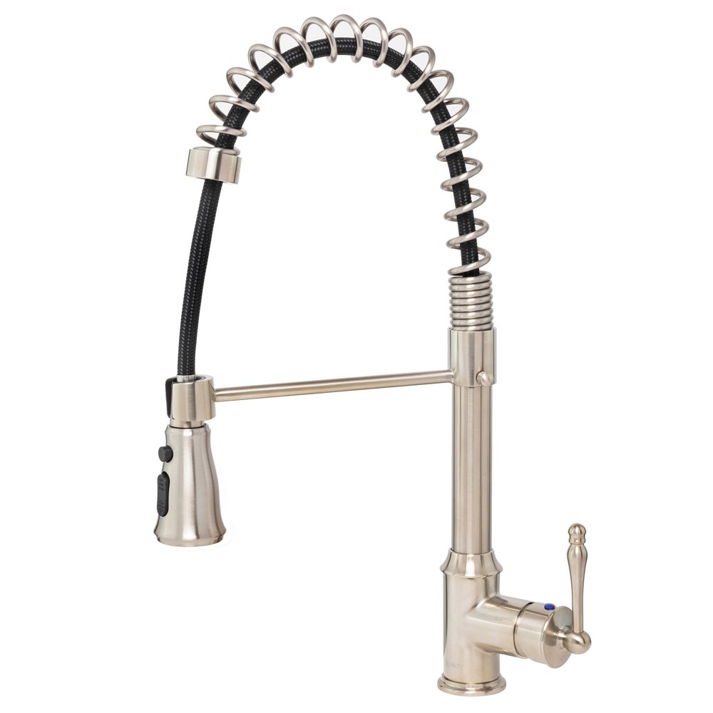 AKDY Spring Neck Pulldown Kitchen Faucet Single Handle PreRinse