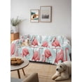thumbnail image 6 of Pink Flamingo Couch Cover, Blue Summer Tropical Plants Leaves Sofa Cover Blanket for 1 Seat Cushion, Sectional Sofa Slipcover Furniture Protector for Living Room Bedroom 71''x91'', 6 of 9