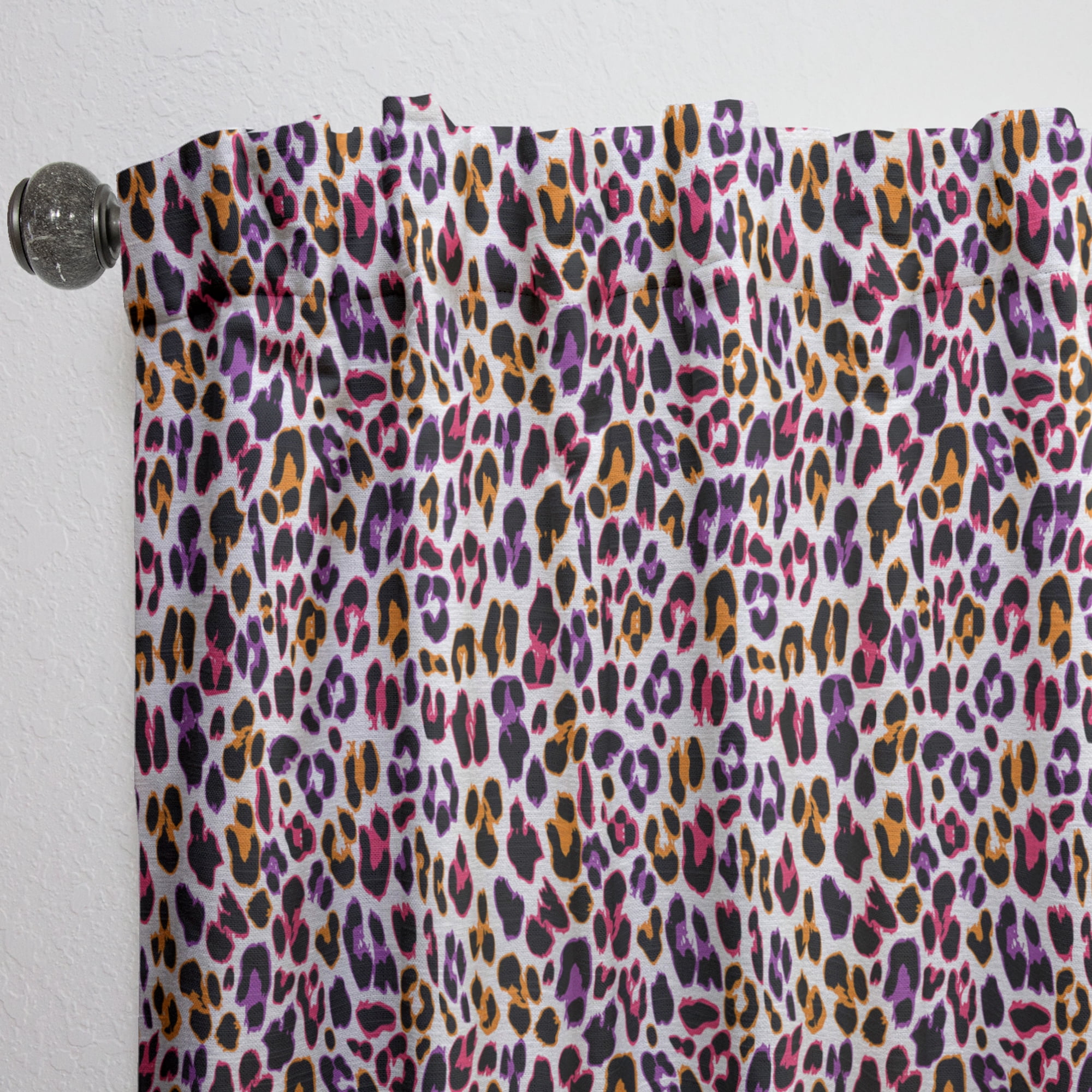 Designart 'Leopard Fur Safari Pattern VII' Mid-Century Modern Curtain Panel