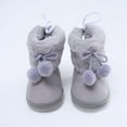 thumbnail image 2 of Baywell Newborn Baby Boys Girls Snow Winter Boots Infant Toddler Soft Sole Winter Warm Crib Booties Shoes Gray 0-6 Months, 2 of 4