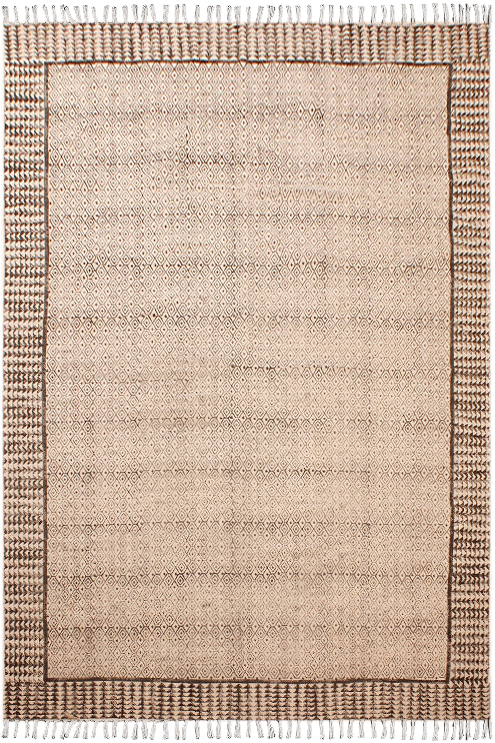 Casavani Eco friendly Hand Woven Boho Rug , Gray 4x20 feet