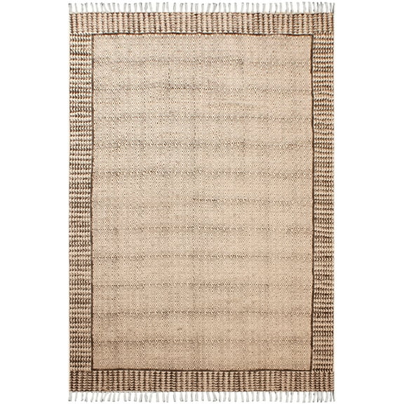 Casavani Eco friendly Hand Woven Boho Rug , Gray 2x3 feet