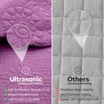 thumbnail image 3 of Ameha 3 Piece Reversible Quilt Set Ultra Soft Floral Coverlet Microfiber Bedding Set California King Purple All Season, 3 of 7
