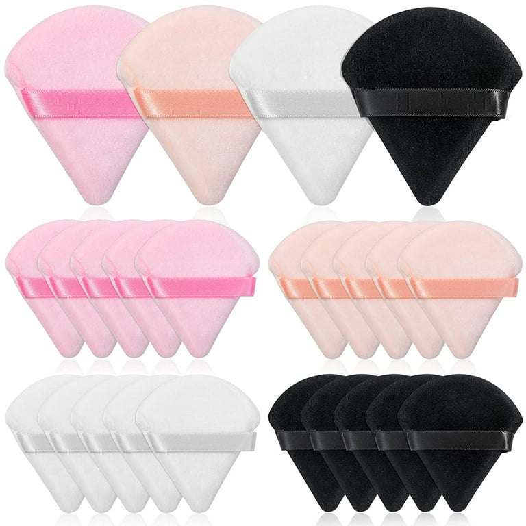 20pcs Triangle Powder Puff, Setting Powder Puff for Make Up, Face Puff Pads  for Loose Powder and Press Powder, Makeup Sponge Powder Applicator for