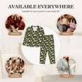 thumbnail image 4 of Uemuo Bear Sunflower Pattern Womens Pajama Sets,PJ Set for Women,Pajamas for Women Logo,Long Sleeve Pajama Set for Women,Soft Long Sleeve Top With Pants-XX-Large, 4 of 9