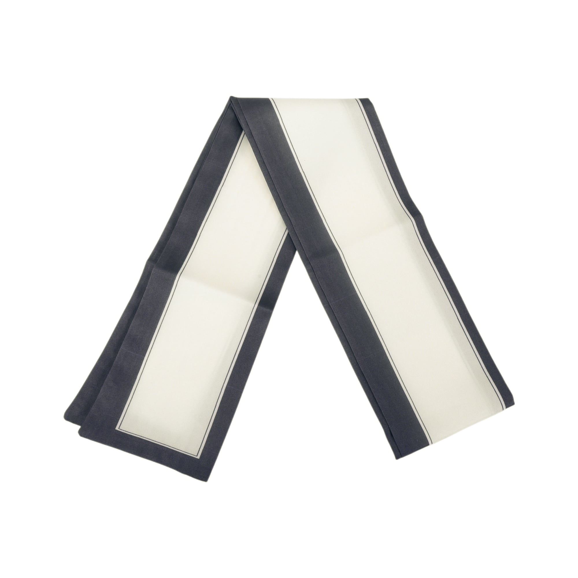 Unique Bargains Borders Pattern Headband 1 Pc Black White