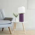 thumbnail image 5 of Lalia Home 21" Leather Modern Bedside Table Lamp with LED Bulb, Eggplant Purple, 5 of 6