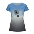 thumbnail image 4 of Blusa de manga corta con estampado de cuello redondo informal para mujer a la moda, Tops de verano Fridja ghk4667, 4 of 4