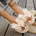 thumbnail image 4 of Rokment Womens Bow Platform Wedge Dress Flip Flops with Arch Support Yoga Mat Comfortable Summer Beach Orthopedic Walking Thong Cushion Slip on Sandals Indoor Outdoor White Size 8.5, 4 of 8