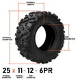 thumbnail image 4 of Pinypikaka Set of 2 26x11-12 ATV/UTV Tires 26x11x12 6PR TL All-Terrain Tires, 4 of 5