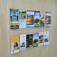 thumbnail image 2 of FixtureDisplays® Acrylic Literature Rack, Wall-Mount Brochure Magazine Holder, 12 or 24 Pockets, Comes in 2 Panels Each with 2 Tiers, Position Vertical or Horizontal at Installation 10166, 2 of 11