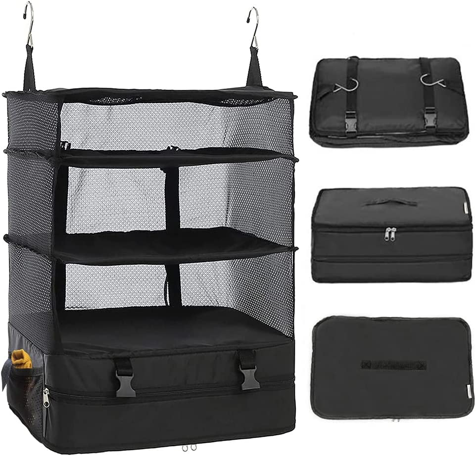 Hottest Portable Hanging Travel Shelves Packing Cubes for Suitcases