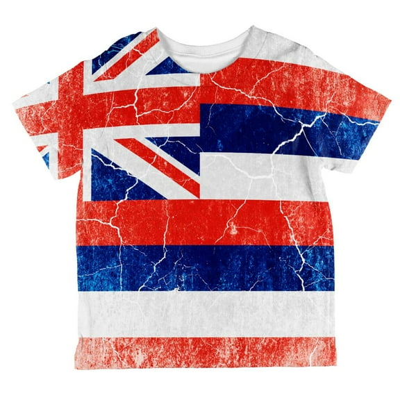 Hawaii Vintage Distressed State Flag All Over Toddler T Shirt