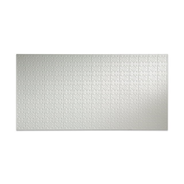 Fasade - Traditional 1 Matte White Decorative Wall Panel - Fast and Easy Installation (4' X 8' Panel)