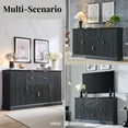 thumbnail image 6 of SinCiDo Farmhouse Fluted Buffet Cabinet with Storage, Kitchen Sideboard Cabinet with Adjustable Shelves for Dining Room, 6 of 6