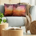 thumbnail image 5 of Ambesonne Tropical Throw Pillow Cover 2 Pack, Coconut Palm Tree Leaf, 24", Pink Orange, 5 of 7