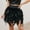 Black, variant on VIWORLD Women's Faux Feather Asymmetrical Gothic Style Hem Dance Party Mini Skirt for Summer Events Sky Blue,S