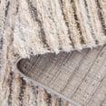 thumbnail image 5 of SAFAVIEH Seattle Maynerd Striped Shag Area Rug, Grey/Beige, 5'3" x 7'6", 5 of 10