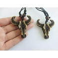 thumbnail image 2 of GKNET 12pcs Tribal Style Yak Bone Cow /Bull Head Skull Amulet Pendant Necklace jewelry-12 Pieces-#4, 2 of 6