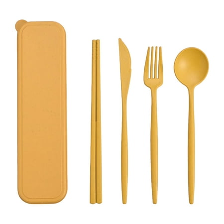 

RKZDSR Wheats Straw Knife Fork And Spoon Three-piece Set Camping Out Convenient Tableware Set Children s Tableware Gifts