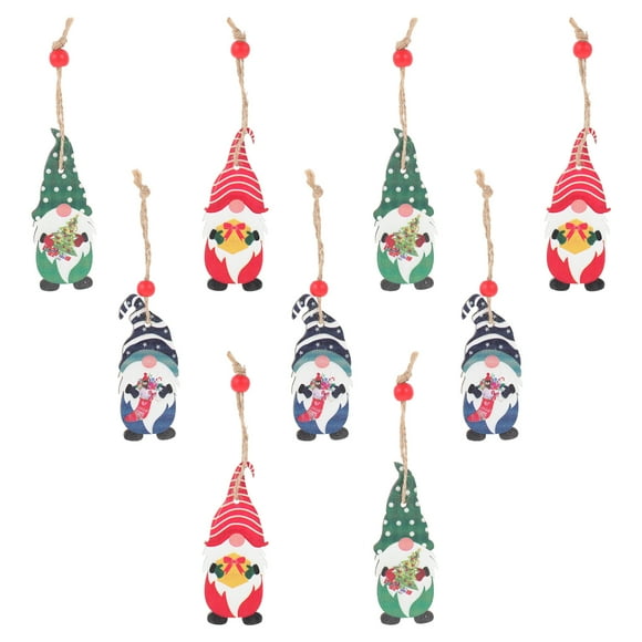 9Pcs Pendentifs Nain de Noël Suspendus Pendentifs Père Noël Décorations de Noël