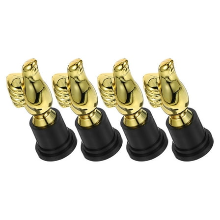 unbranded 4pcs Thumbs Up Trophy Mini Gold Trophies For Kids And Adults Plastic Trophy Cups For Award Ceremonies Sports Competitions And Party Favors