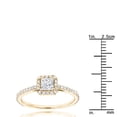 thumbnail image 3 of Luxurman Ladies 14K Gold Unique Natural 0.9 Ctw Diamond Engagement Ring For Her (Yellow Gold Size 7.5), 3 of 3